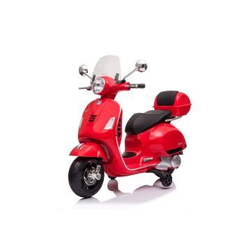 Piaggio Vespa GT Electric Kids Scooter With Storage Box 6V Red