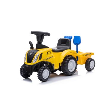 New Holland Ride-On Kids Tractor With Trailer Yellow