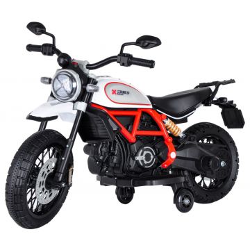 Ducati Scrambler Electric Kids Motorbike 12V White