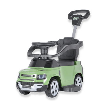 Land Rover Defender Kids Ride-On Car With Push Bar Green